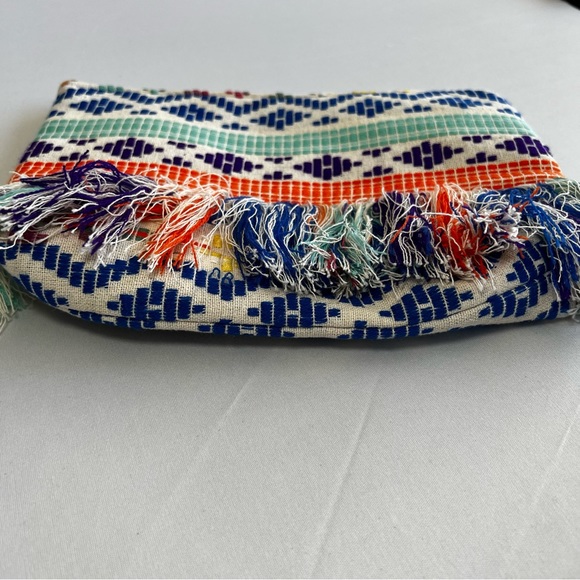 Fringe handbag - canvas colorful prints - Picture 7 of 10